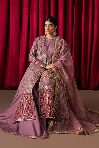 Ayzel Humnishin Mauve Panelled Anarkali Pakistani Designer Dresses