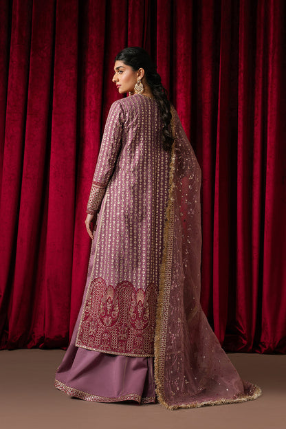 Ayzel Humnishin Mauve Panelled Anarkali Pakistani Designer Dresses