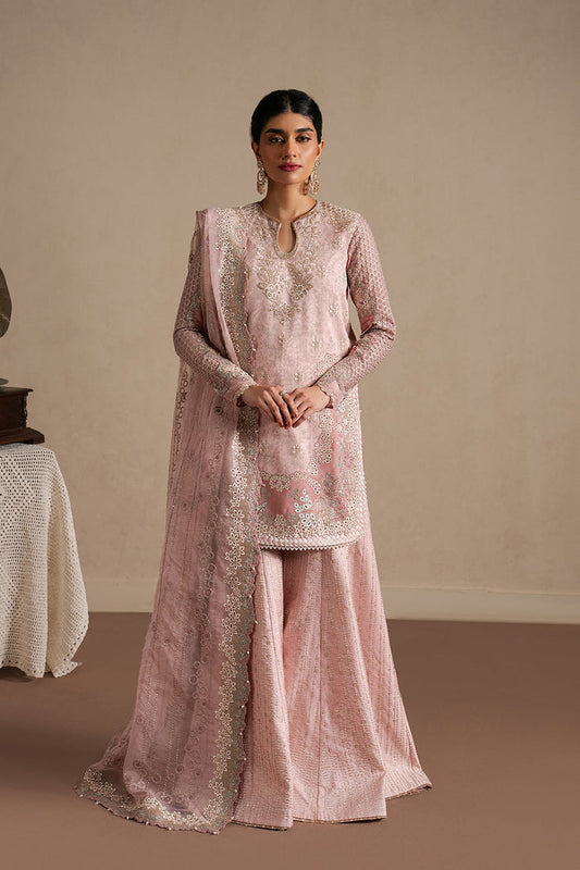 Ayzel Silsila Peach Straight Shirt Pakistani Designer Dresses