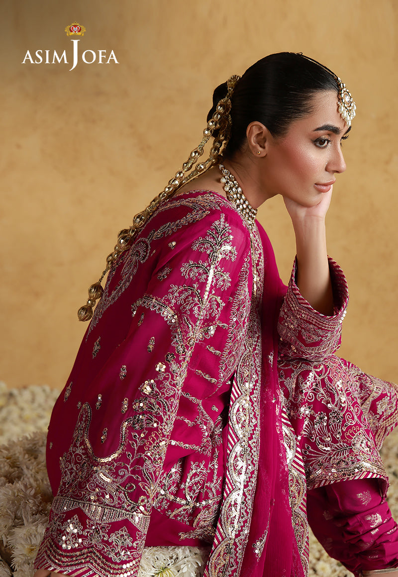 Asim Jofa | Ishq e Eid | AJULN-21 Embroidered Chiffon  3 Pcs