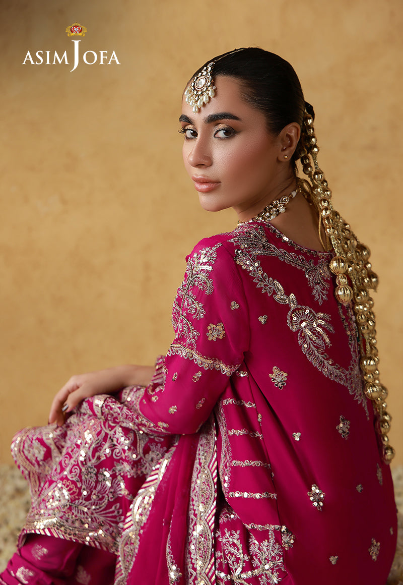 Asim Jofa | Ishq e Eid | AJULN-21 Embroidered Chiffon  3 Pcs