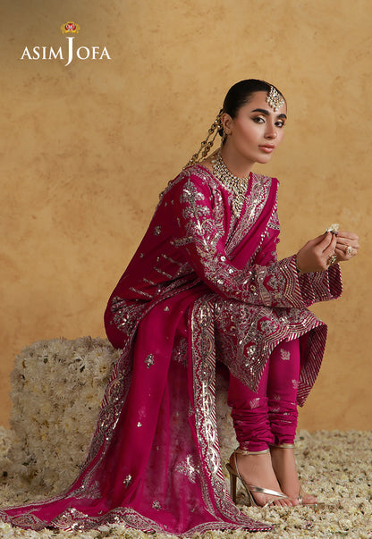 Asim Jofa | Ishq e Eid | AJULN-21 Embroidered Chiffon  3 Pcs
