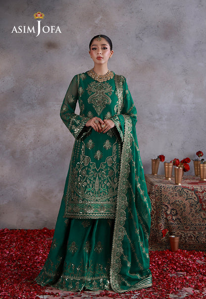 Asim Jofa | Ishq e Eid | AJULN-16 Embroidered Chiffon 3 Pcs