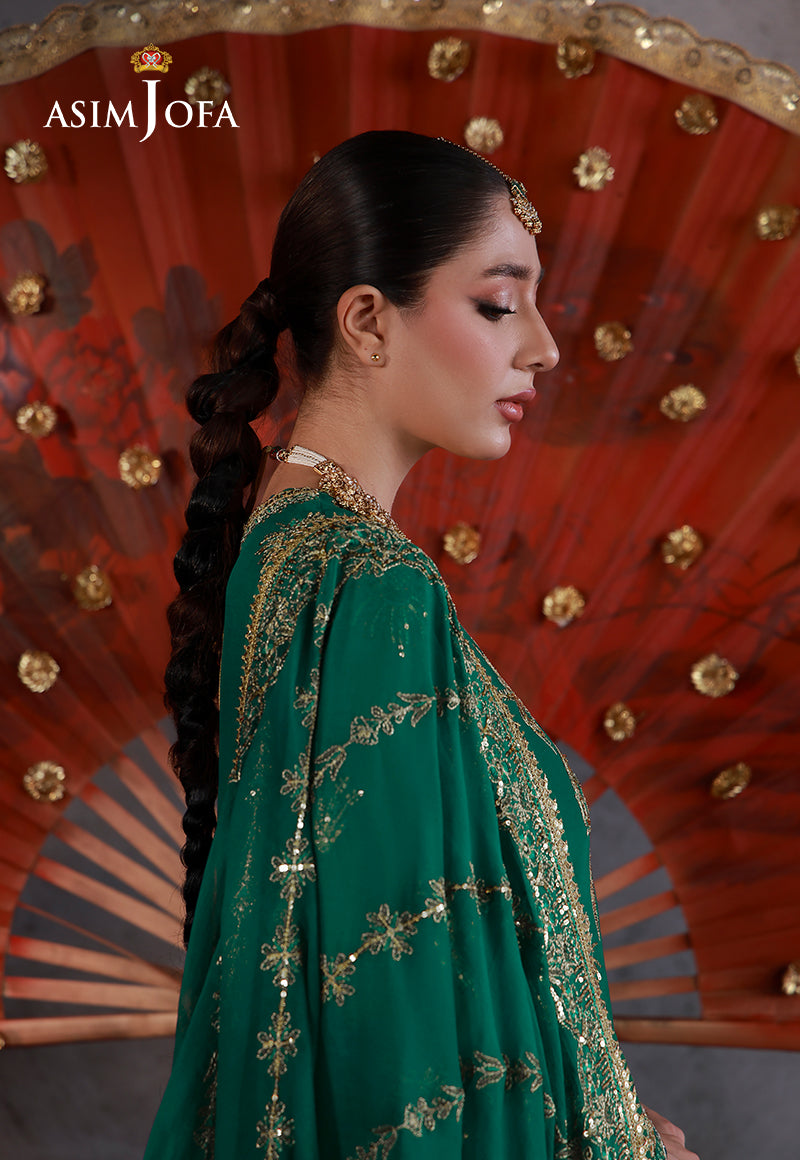Asim Jofa | Ishq e Eid | AJULN-16 Embroidered Chiffon 3 Pcs