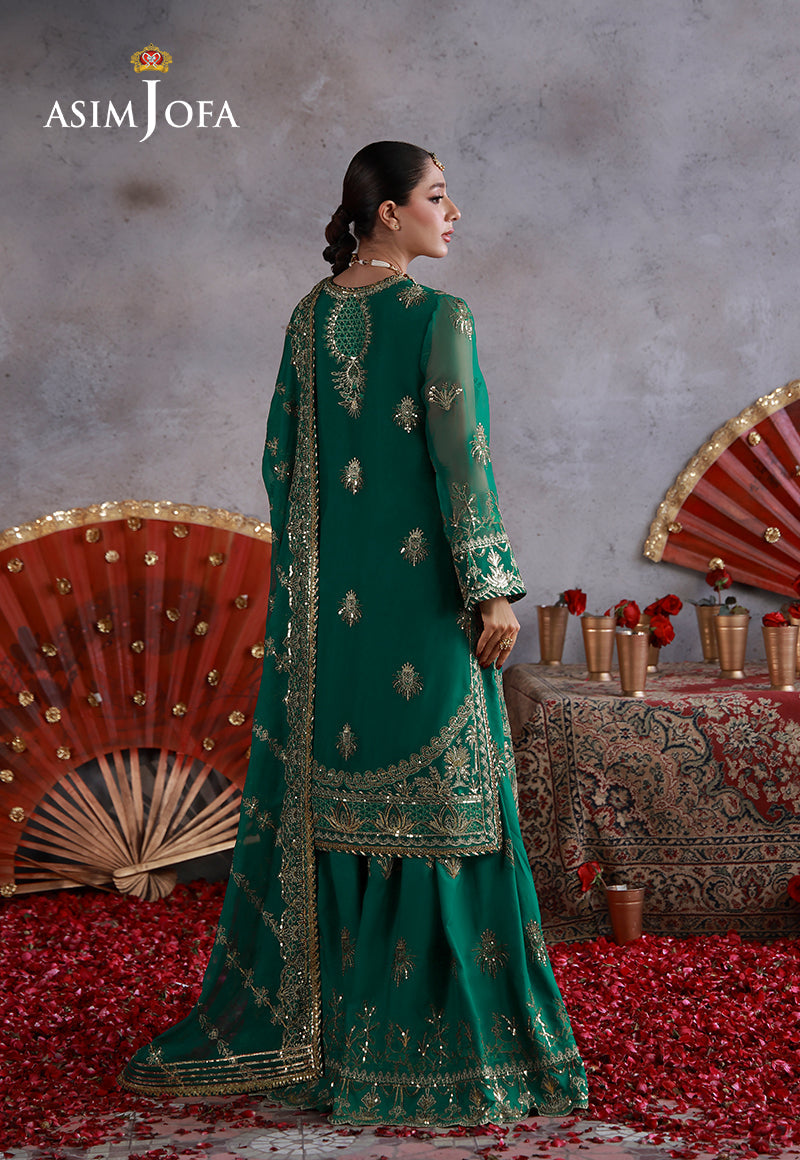 Asim Jofa | Ishq e Eid | AJULN-16 Embroidered Chiffon 3 Pcs