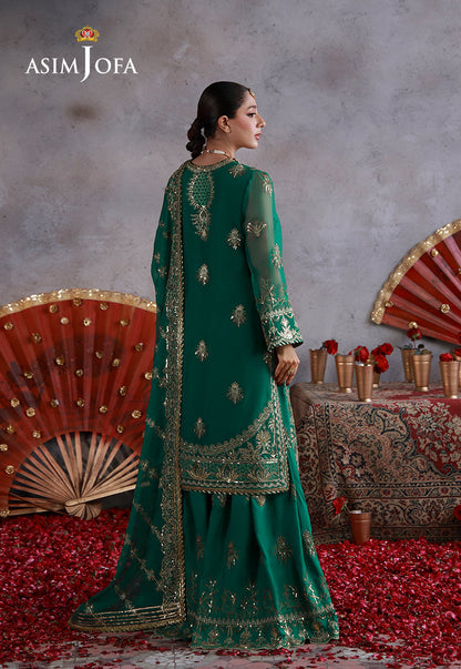 Asim Jofa | Ishq e Eid | AJULN-16 Embroidered Chiffon 3 Pcs