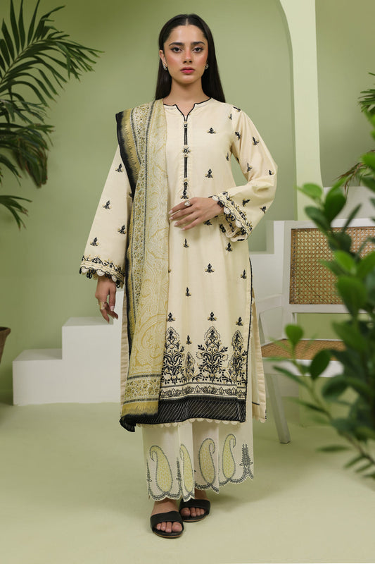 Zellbury | Unstitched 3 Piece Lawn | Embroidered Shirt Shalwar Dupatta - 1369 - Libasekhas