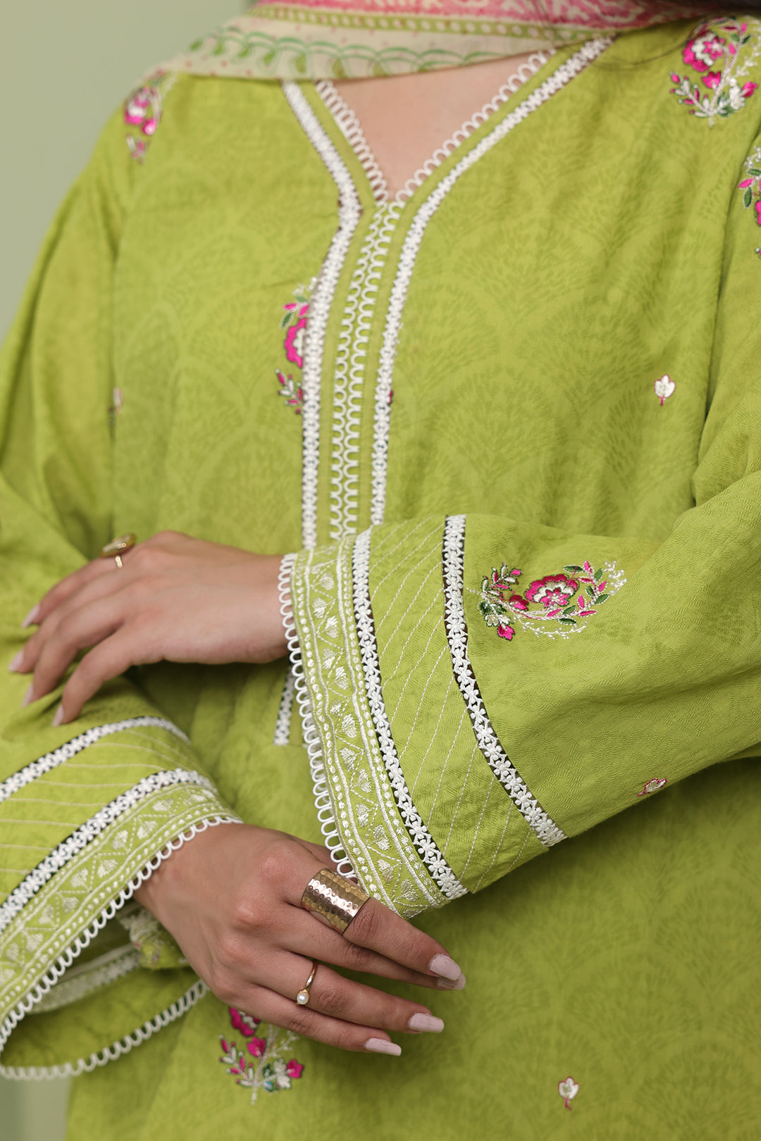 Zellbury | Unstitched 3 Piece Lawn | Embroidered Shirt Shalwar Dupatta - 1462 - Libasekhas