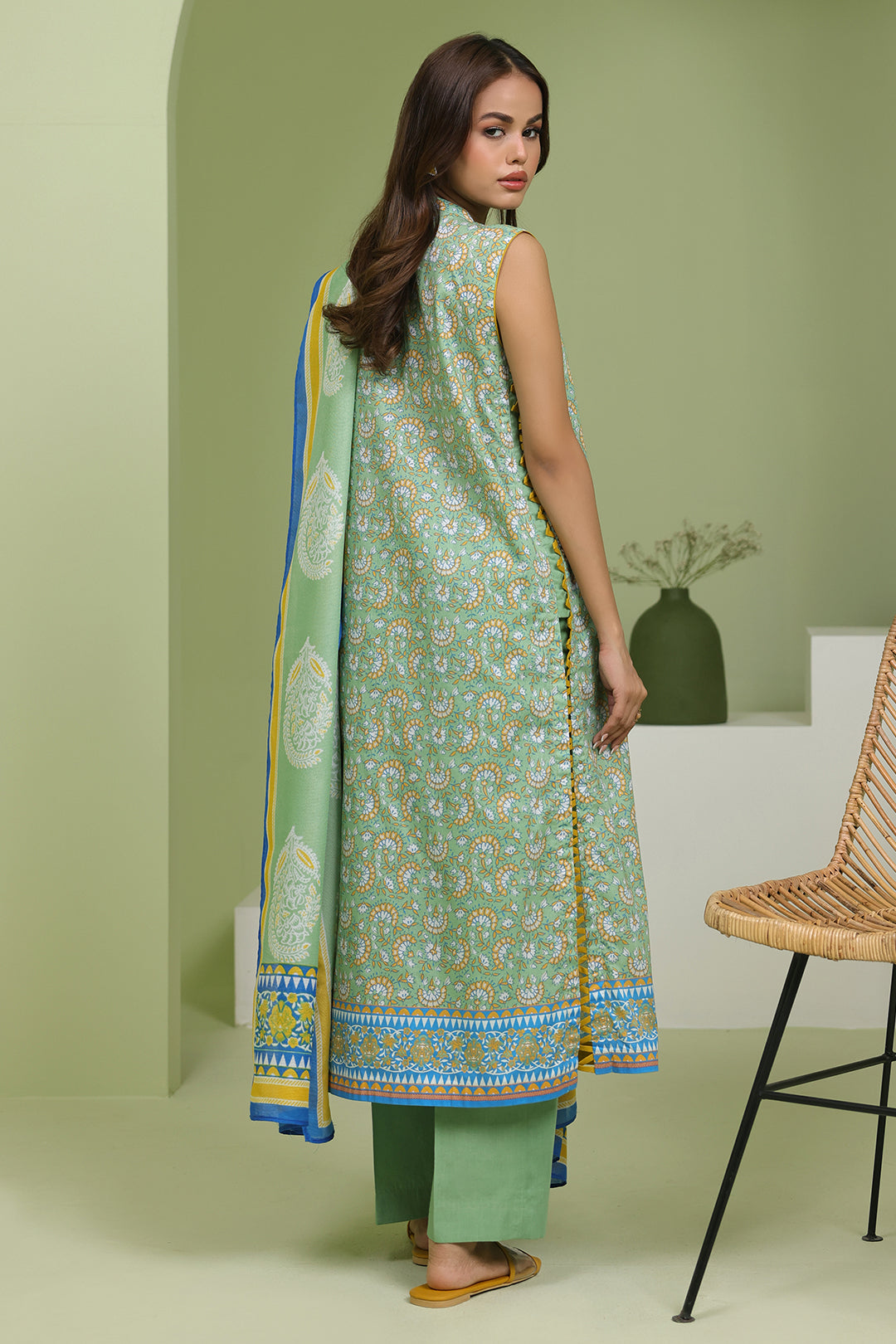 Zellbury | Unstitched 3 Piece Lawn | Shirt Shalwar Dupatta - 1419 - Libasekhas