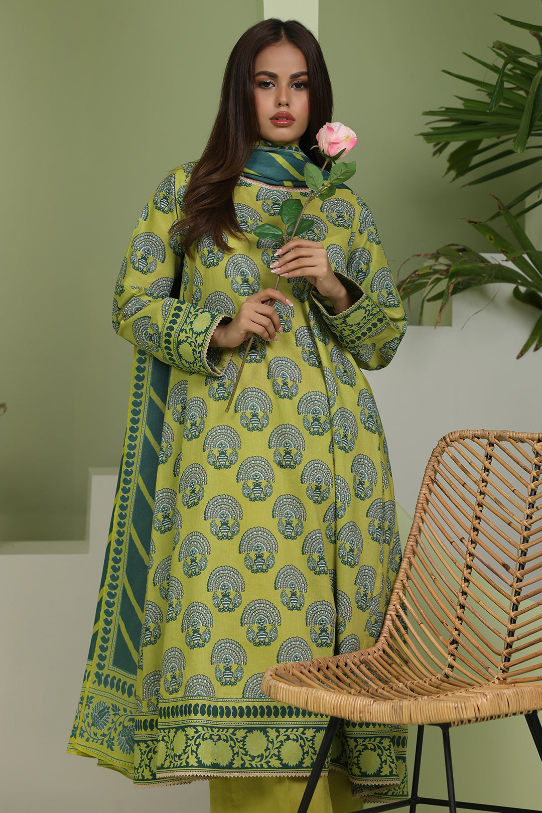 Zellbury | Unstitched 3 Piece Lawn | Shirt Shalwar Dupatta - 1720 - Libasekhas