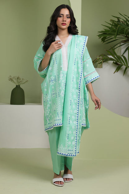 Zellbury | Unstitched 3 Piece Slub | Shirt Shalwar Dupatta - 1240 - Libasekhas