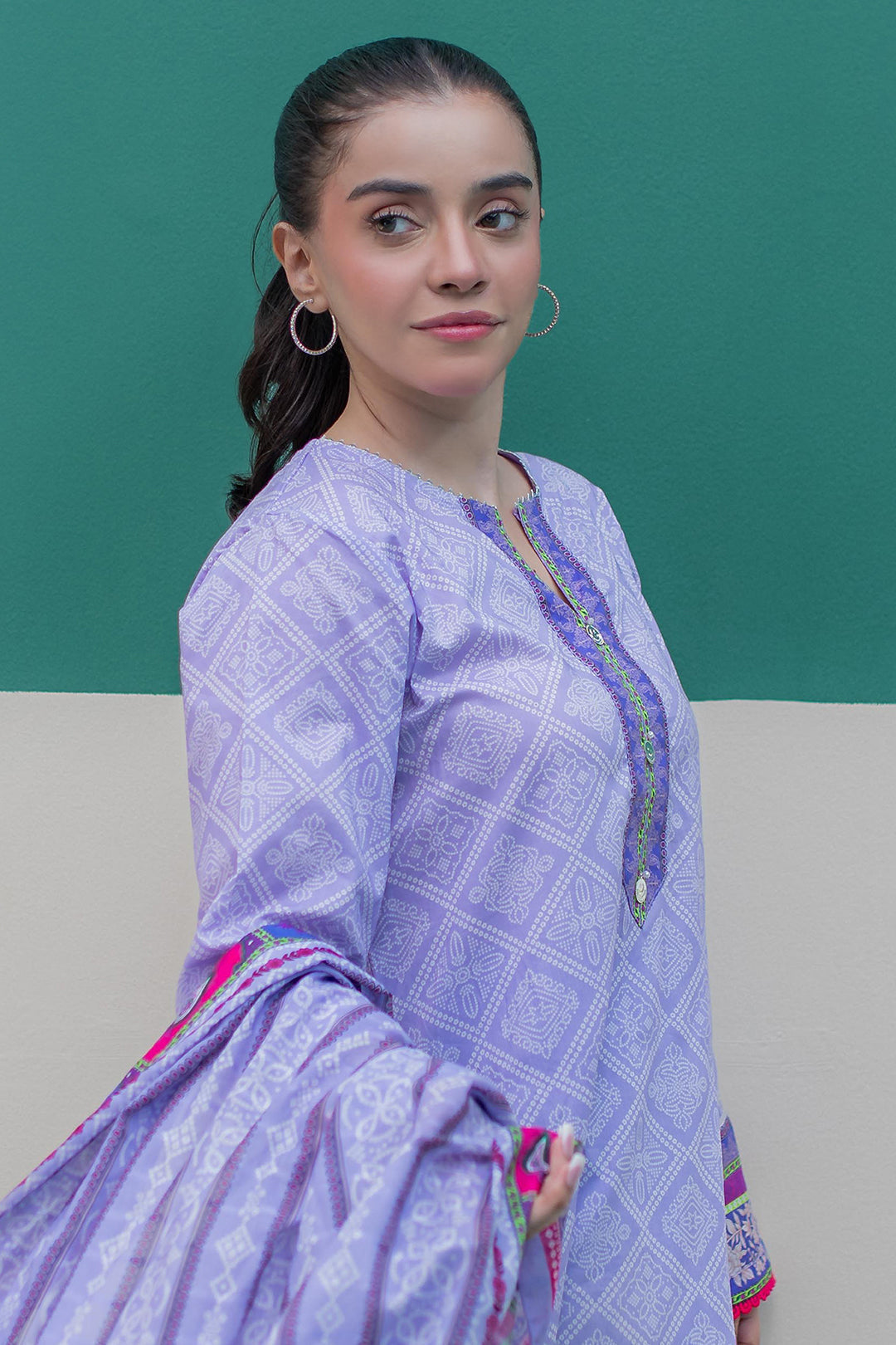 Zellbury | Summer Pret | Kurta Dupatta Trouser - 2828 - Libasekhas