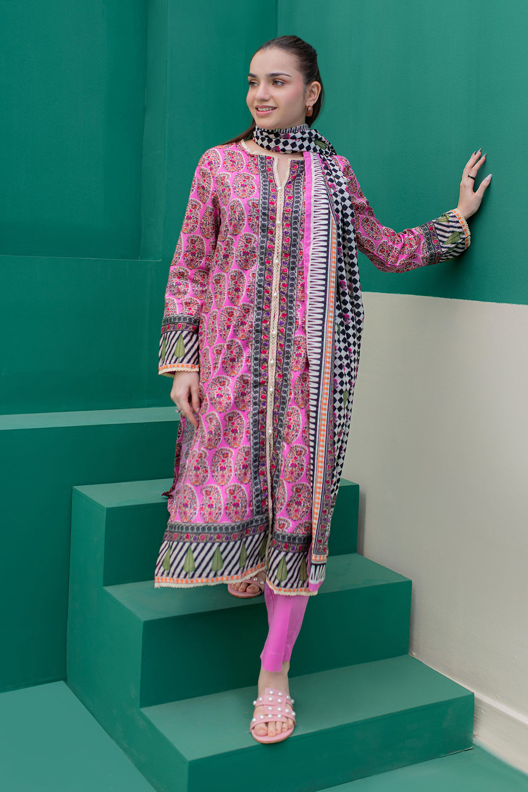 Zellbury | Summer Pret | Kurta Dupatta Trouser - 2830 - Libasekhas