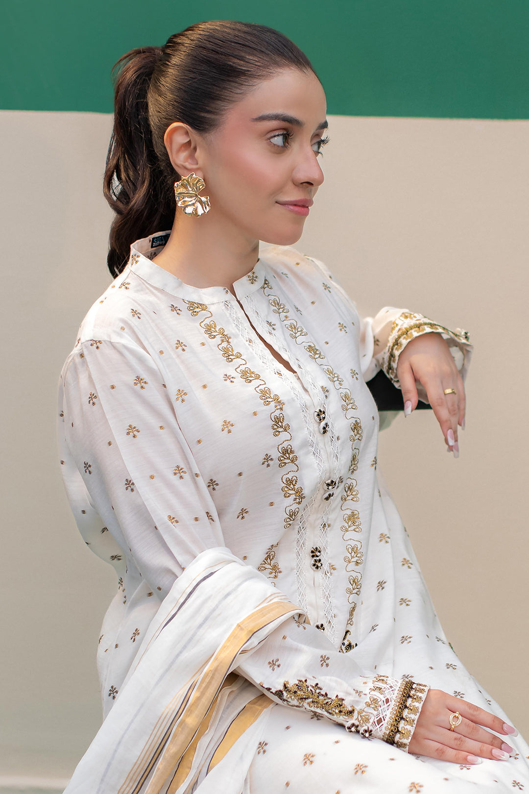 Zellbury | Summer Pret | Embroidered Kurta Dupatta - 1978 - Libasekhas