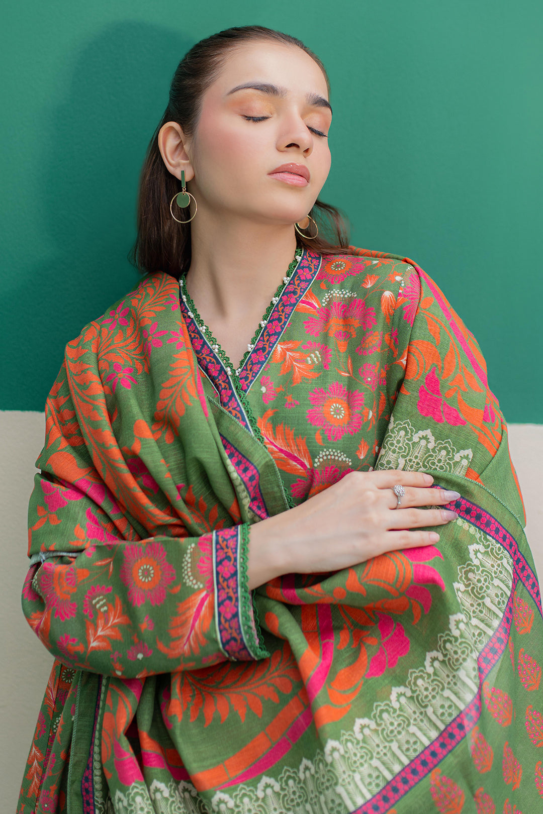 Zellbury | Winter Pret | Kurta Dupatta Trouser - 3088 - Libasekhas