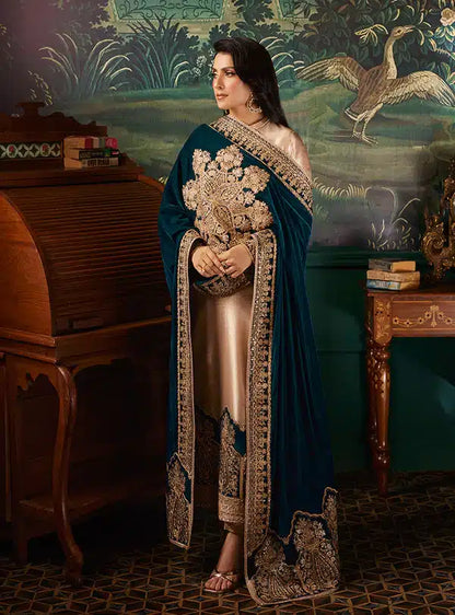 Zainab Chottani | Luxury Velvet Collection 23 | Amber - House Of Anaya