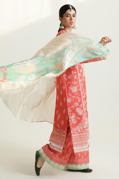 Zara Shahjahan | Luxury Lawn 24 | MAHI-1A - House Of Anaya