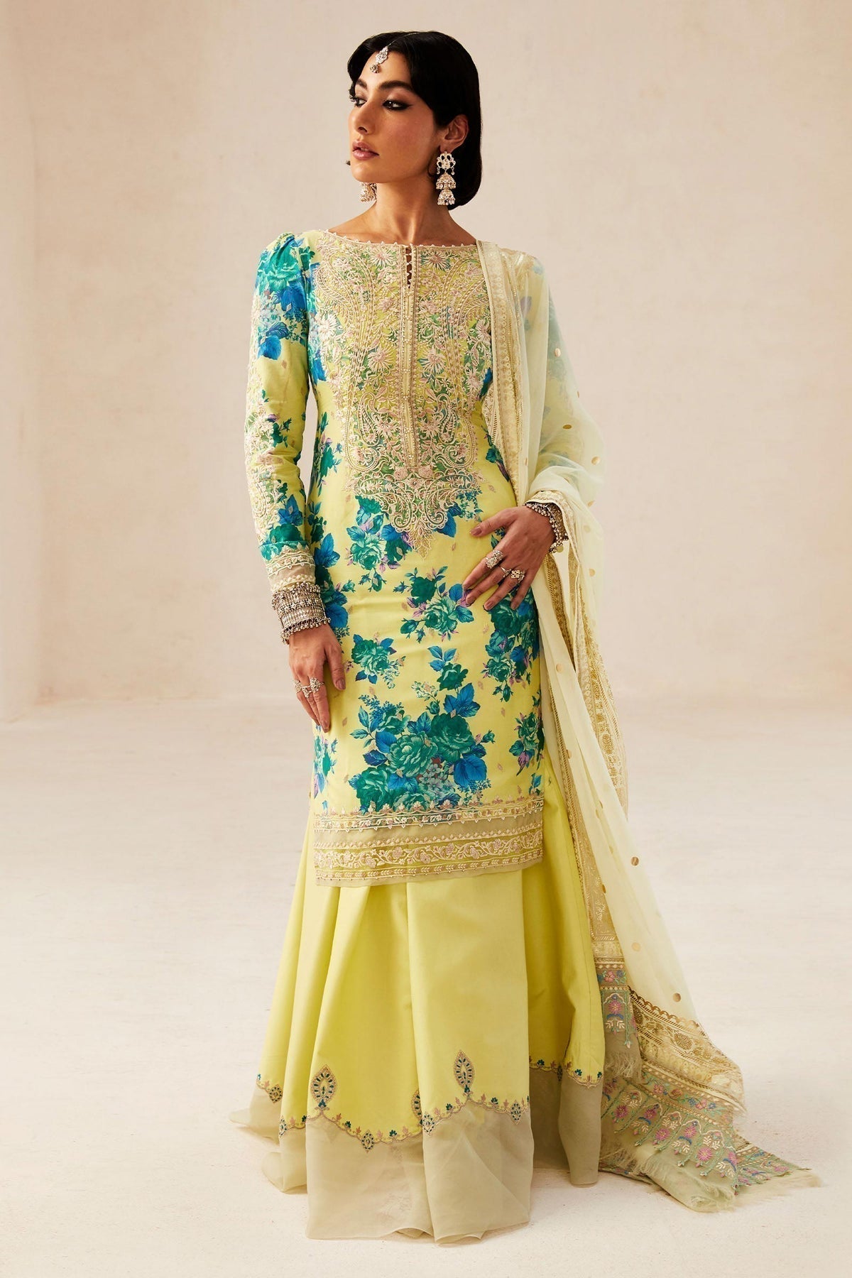 Zara Shahjahan | Luxury Lawn 24 | PHOOL KARI-13A - House Of Anaya