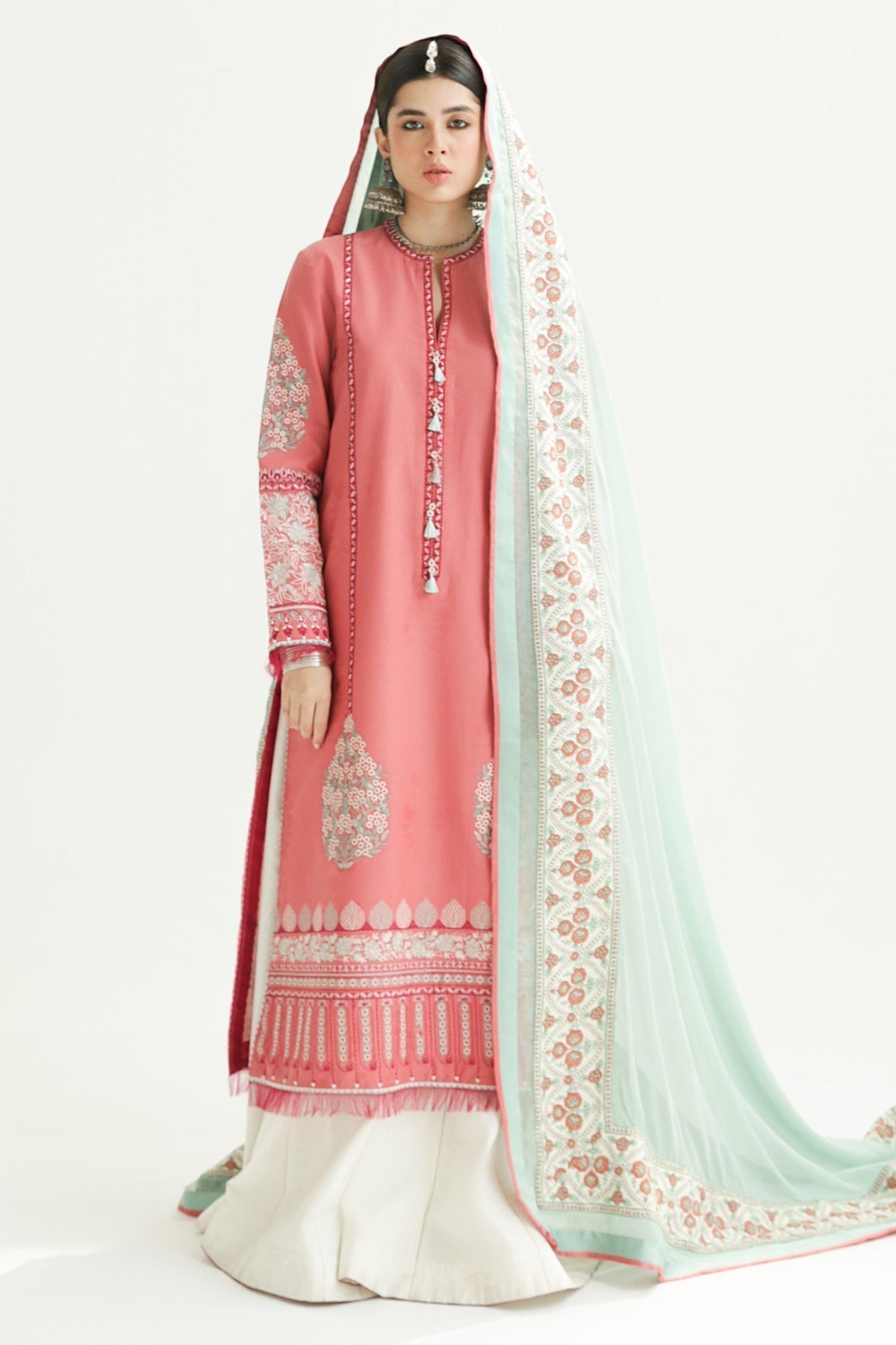 Zara Shahjahan | Luxury Lawn 24 | SANDAL-10B - House Of Anaya