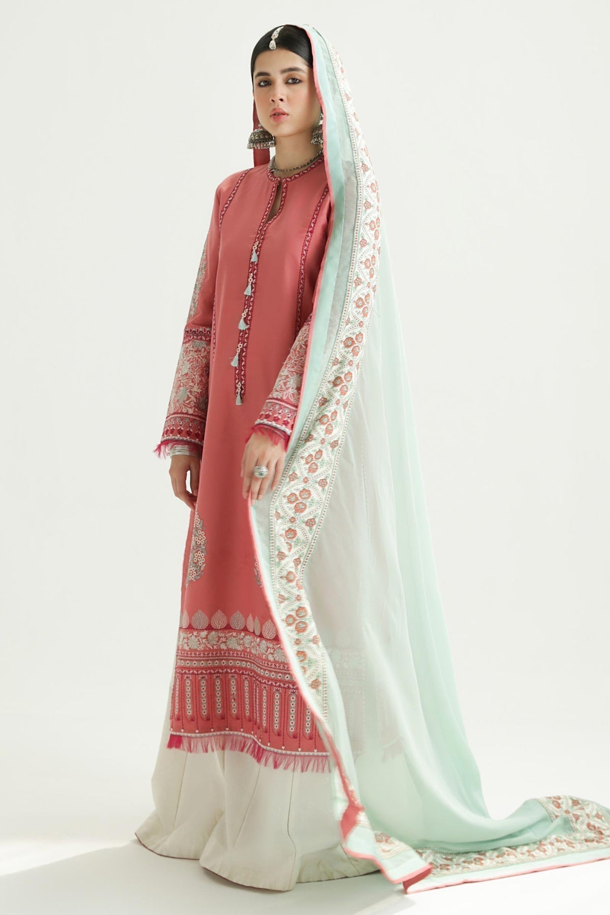 Zara Shahjahan | Luxury Lawn 24 | SANDAL-10B - House Of Anaya