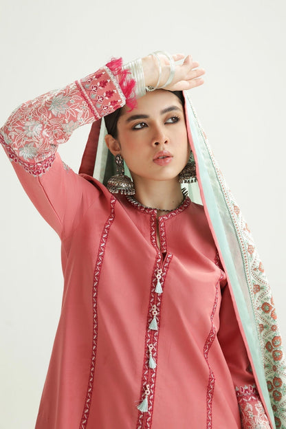 Zara Shahjahan | Luxury Lawn 24 | SANDAL-10B - House Of Anaya