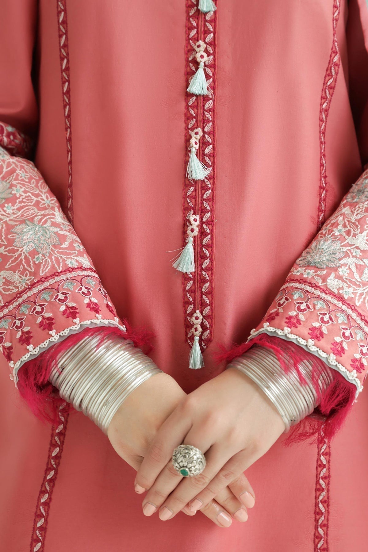 Zara Shahjahan | Luxury Lawn 24 | SANDAL-10B - House Of Anaya