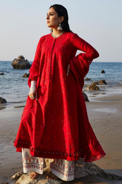 Zara Shahjahan | Luxury Lawn 24 | DEENA-12A - House Of Anaya
