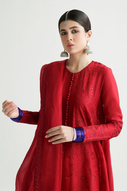 Zara Shahjahan | Luxury Lawn 24 | DEENA-12A - House Of Anaya