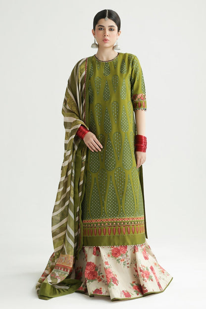 Zara Shahjahan | Luxury Lawn 24 | AAINA-8B - House Of Anaya