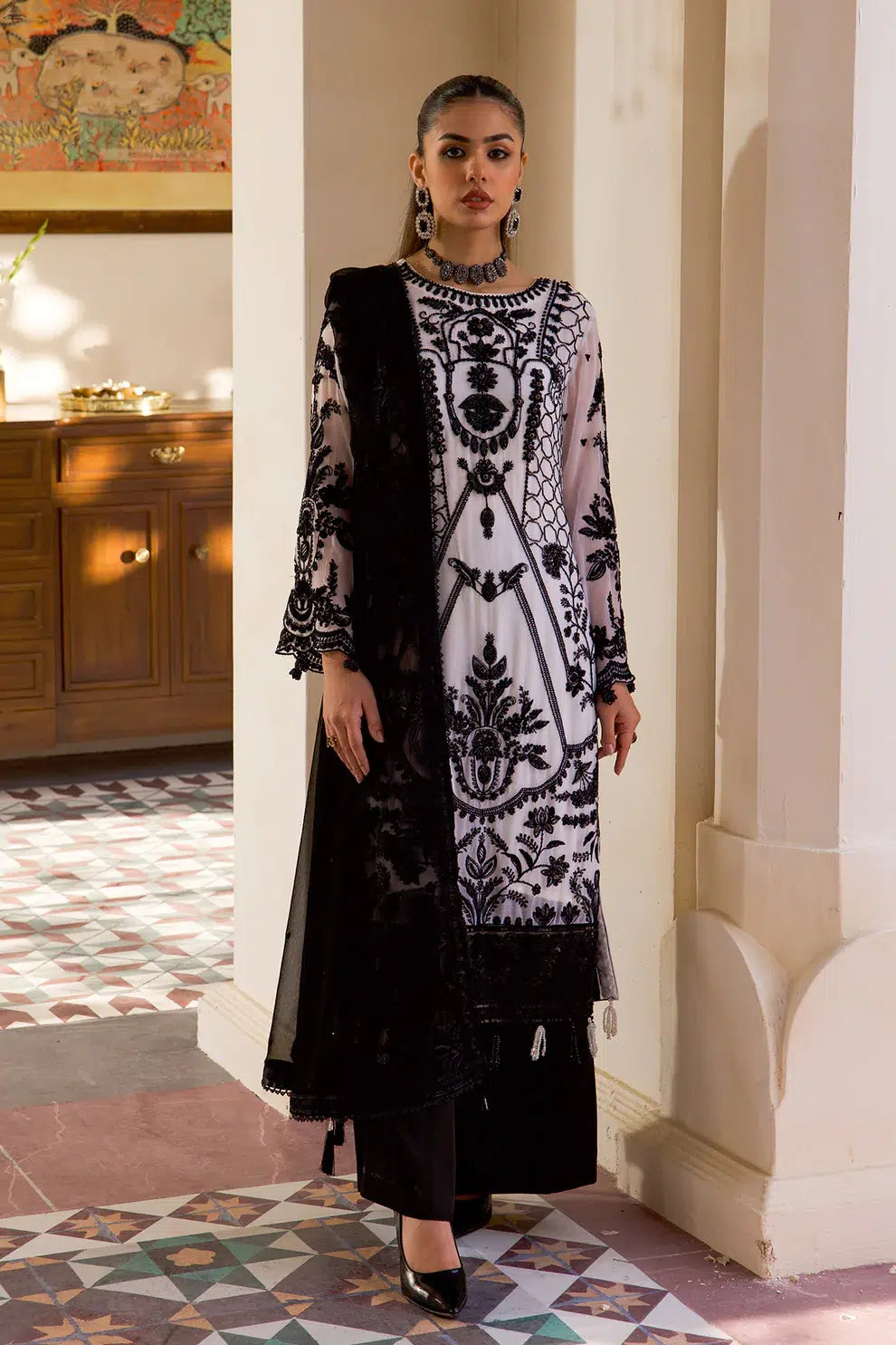 Azure | Embroidered Formals | ZN-06 - House Of Anaya