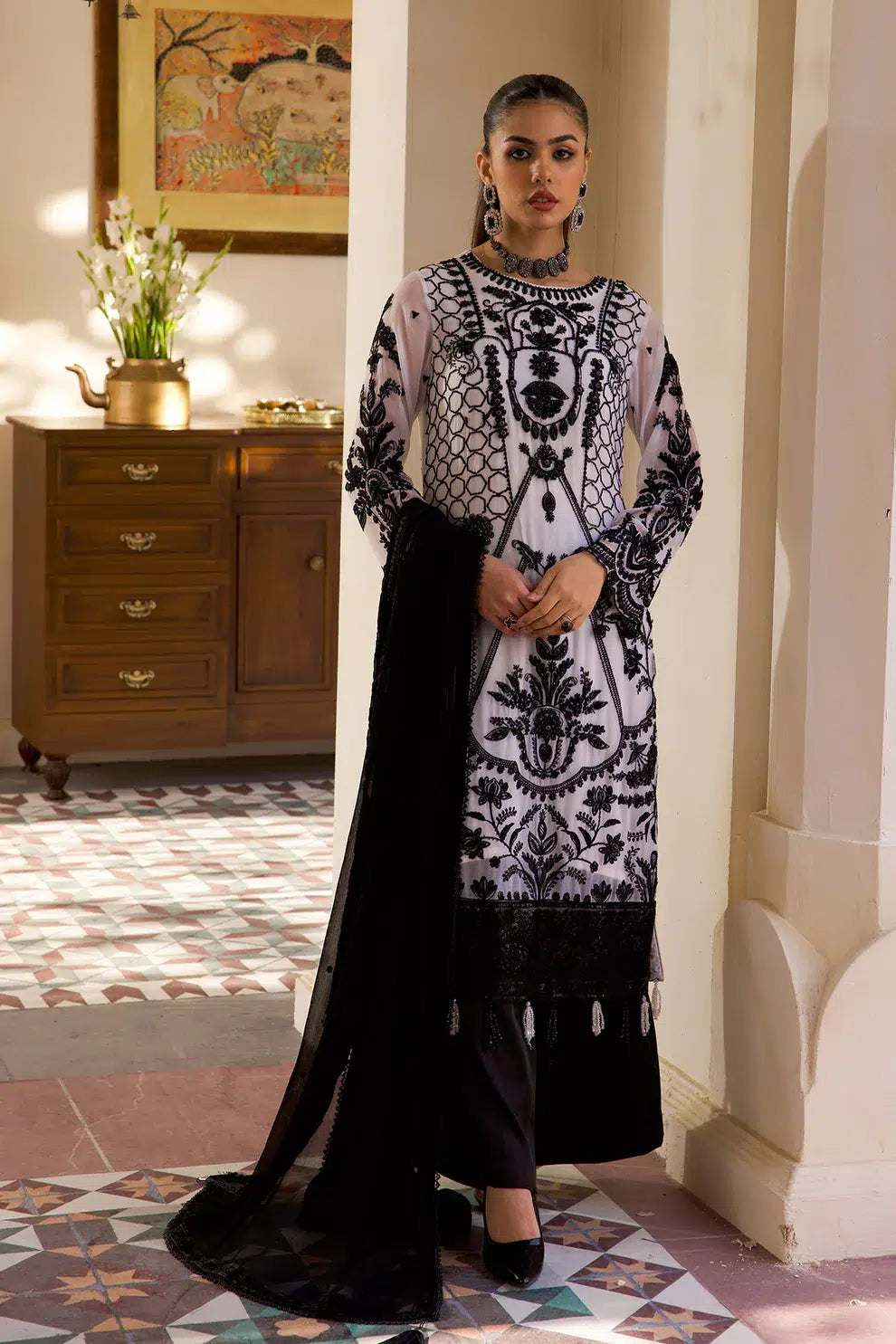 Azure | Embroidered Formals | ZN-06 - House Of Anaya