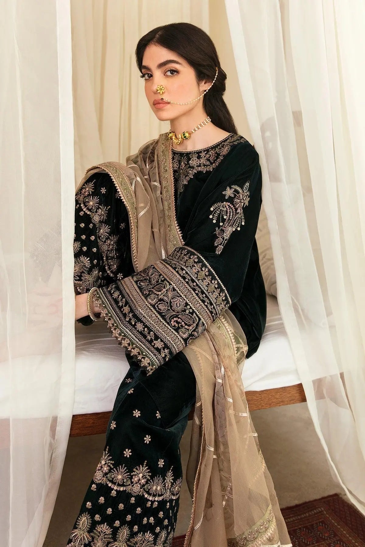 EMBROIDERED VELVET UF-249 - House Of Anaya