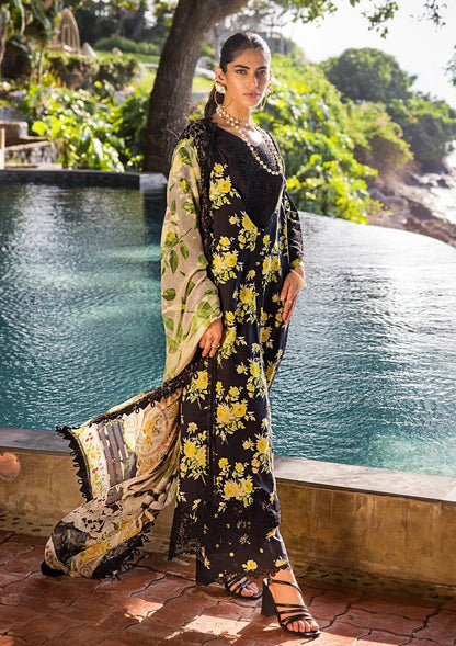 ELAF Signature Embroidered Lawn Unstitched 3Pc Suit ESL-06A ECLIPSED DREAM