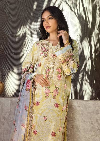 ELAF Signature Embroidered Lawn Unstitched 3Pc Suit ESL-02A PIXIE DUST