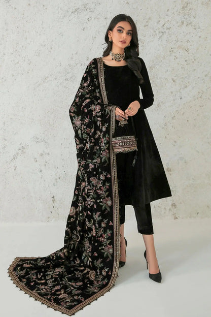 EMBROIDERED VELVET SHAWL VS-33 - House Of Anaya