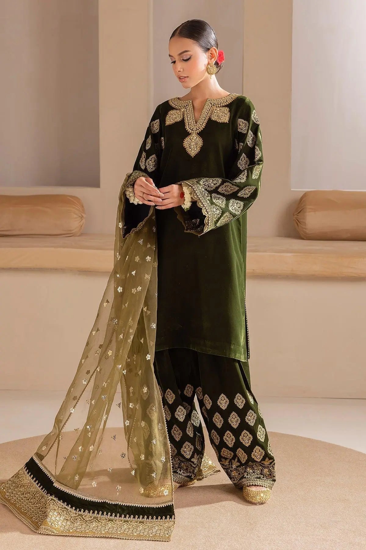 EMBROIDERED VELVET UF-425 - House Of Anaya