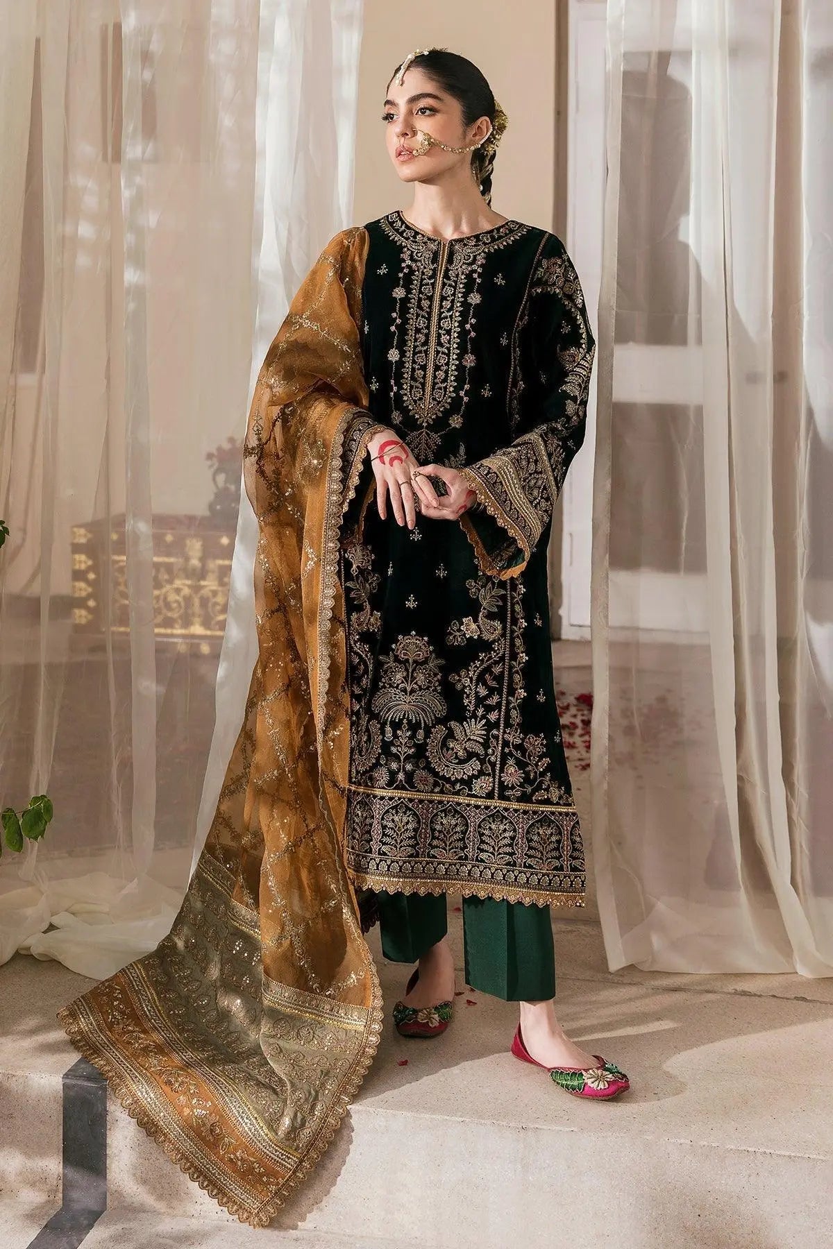 EMBROIDERED VELVET UF-255 - House Of Anaya