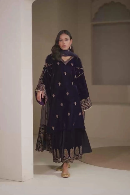 EMBROIDERED VELVET UF-420 - House Of Anaya