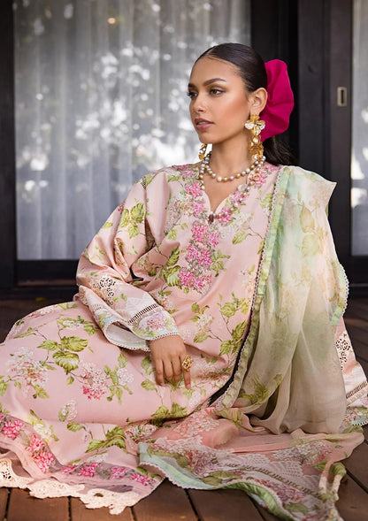 ELAF Signature Embroidered Lawn Unstitched 3Pc Suit ESL-05B DELIGHT DRAPE