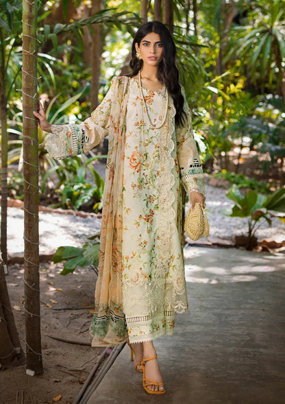 ELAF Signature Embroidered Lawn Unstitched 3Pc Suit ESL-03A ANGELS BREATH