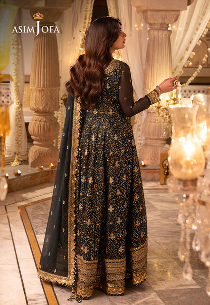 Shehnai by Asim Jofa Embroidered Net Unstitched 3Pc Suit AJSH-05 - Riwayat-e-khas