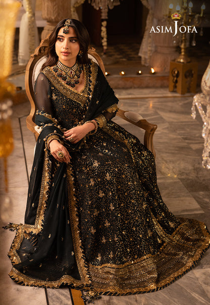 Shehnai by Asim Jofa Embroidered Net Unstitched 3Pc Suit AJSH-05 - Riwayat-e-khas