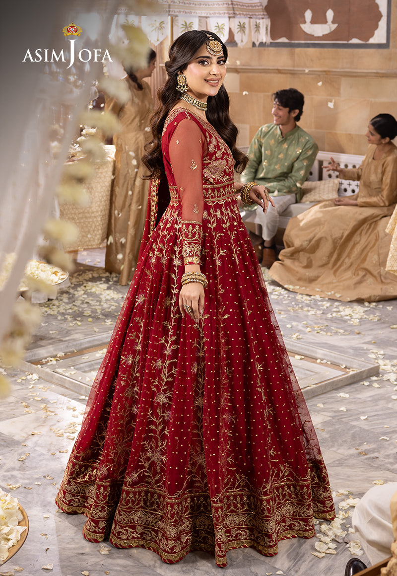 Shehnai by Asim Jofa Embroidered Net Unstitched 3Pc Suit AJSH-06 - Riwayat-e-khas