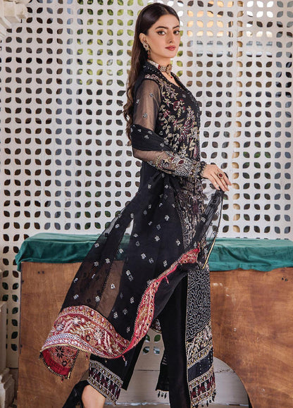 Pareesha by Humdum Embroidered Chiffon 3Pc Suit PS-06 - House Of Anaya