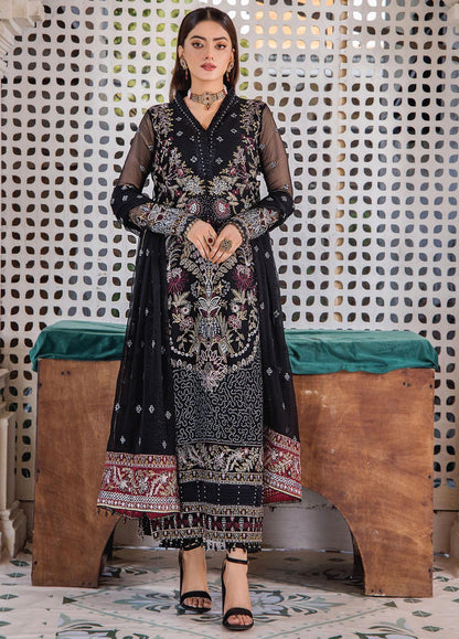 Pareesha by Humdum Embroidered Chiffon 3Pc Suit PS-06 - House Of Anaya