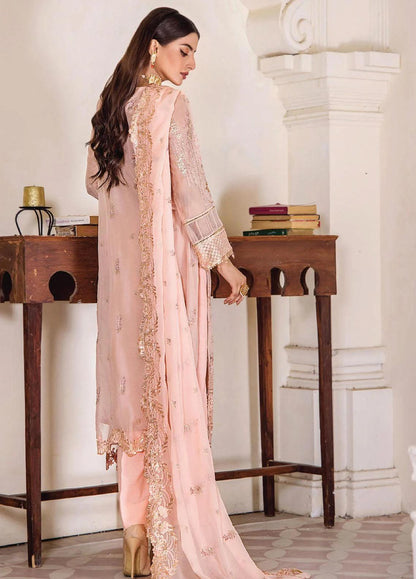 Pareesha by Humdum Embroidered Chiffon 3Pc Suit PS-07 - House Of Anaya