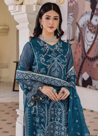 Pareesha by Humdum Embroidered Chiffon 3Pc Suit PS-08 - House Of Anaya