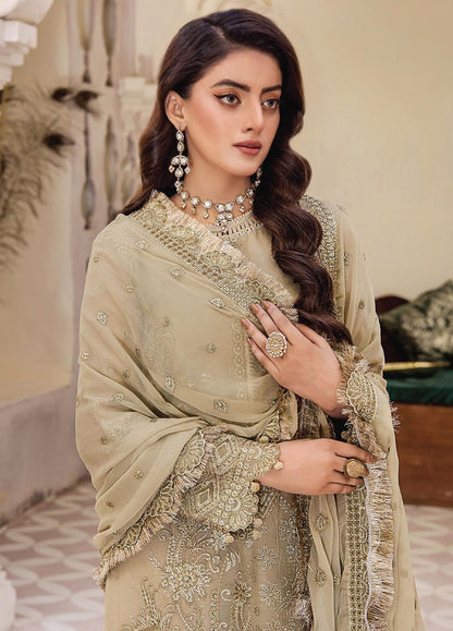 Pareesha by Humdum Embroidered Chiffon 3Pc Suit PS-09 - House Of Anaya