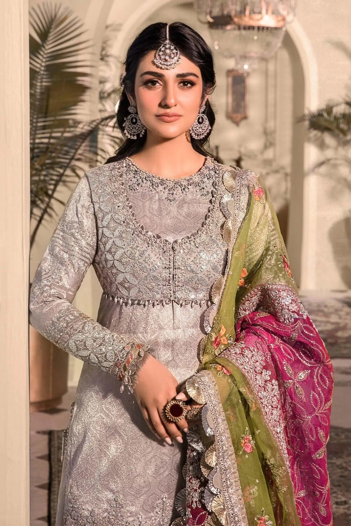 MARIA.B-MBROIDERED - Silver BD-2601 - House Of Anaya
