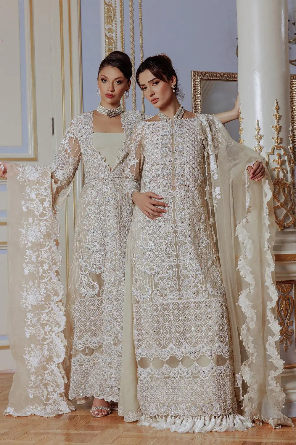 Lumiere By Saira Rizwan Embroidered Organza 3Pc Suit SR-04 - House Of Anaya